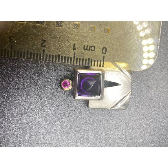 Sterling silver 925 Amethyst Ruby Pendant - Picture 5 of 13